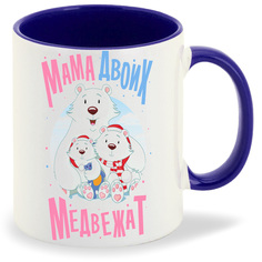 Кружка CoolPodarok Семья. Мама двоих медвежат