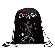 Мешок для обуви женский Brauberg Soft i love coffee, 47х37 см