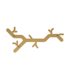 Настенная вешалка в прихожую для верхней одежды и аксессуаров TEMPACHE "Веточка", золото