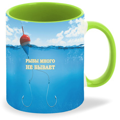 Кружка CoolPodarok Рыбалка Рыбы много не бывает