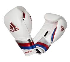 Перчатки боксерские AdiSpeed бело-сине-красные (вес 18 унций) Adidas