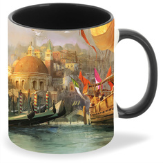 Кружка CoolPodarok anno 1404 Корабль с торговцами Лодка Река