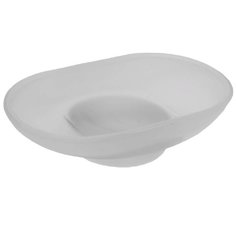 Мыльница овальная стеклянная без держателя Mooli