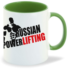 Кружка CoolPodarok Russian powerlifting Русский пауэрлифтинг