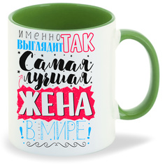 Кружка CoolPodarok Прикол Семья Именно так выглядит Самая лучшая жена в мире