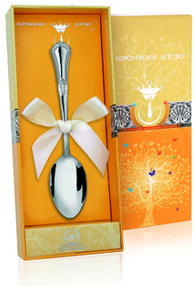 Ложка чайная Аргента Фаворит, серебряная, 048ЛЖ03801_КД