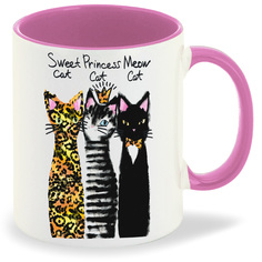 Кружка CoolPodarok Кошки Sweet catPrincess cat Meow cat