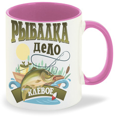 Кружка CoolPodarok Прикол Рыбалка дело клевое