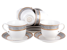 Набор чайный 12 предметов 200мл подарочная упаковка Патио NKY12-G05 Коралл