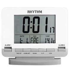 Цифровой будильник с термометром и отображением дней недели Rhythm LCT075NR03