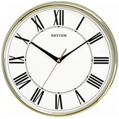 Бесшумные кварцевые настенные часы Rhythm CMG572NR18 с пластиковым корпусом