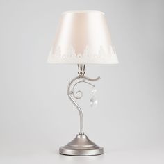 Классическая настольная лампа Eurosvet 01022/1 серебро