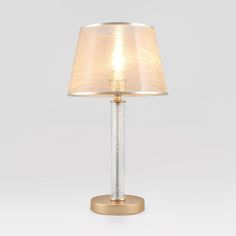 Настольная лампа с абажуром Eurosvet 01075/1 перламутровое золото