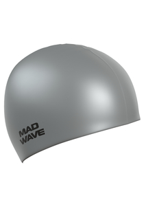 Шапочка для плавания Mad Wave Metal Silicone Solid silver