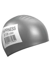 Шапочка для плавания Mad Wave Happiness silver