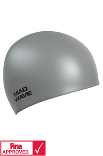 Шапочка для плавания Mad Wave Intensive Silicone Solid grey