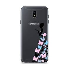 Чехол Awog "Платье из бабочек" для Samsung Galaxy J7 2017