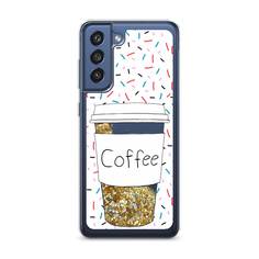 Чехол Awog "Coffee прозрачный стакан" для Samsung Galaxy S21 FE 5G