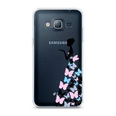 Чехол Awog "Платье из бабочек" для Samsung Galaxy J3 2016