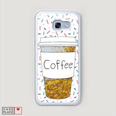 Чехол Awog "Coffee прозрачный стакан" для Samsung Galaxy A3 2017