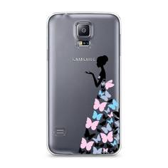 Чехол Awog "Платье из бабочек" для Samsung Galaxy S5