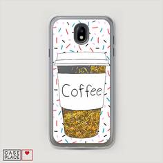 Чехол Awog "Coffee прозрачный стакан" для Samsung Galaxy J7 2017