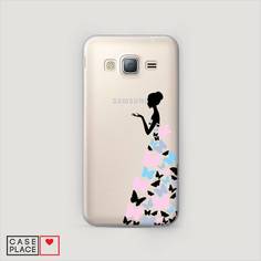 Чехол Awog "Платье из бабочек" для Samsung Galaxy J3 2016