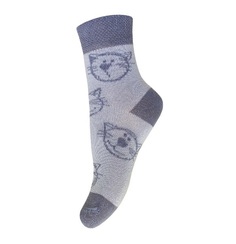 Носки детские Брестские хлопок светло-серые котики р 15-16