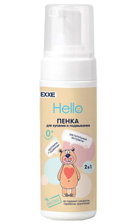 Пенка Exxe Hello детская, для купания и подмывания, с рождения, 150 мл