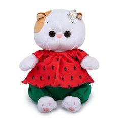 Мягкая игрушка BUDI BASA Кошечка Ли-Ли BABY в костюмчике Клубничка, 20 см, LB-096