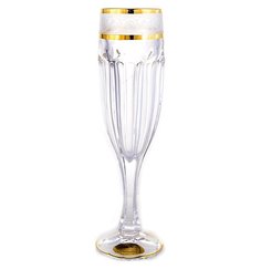 Бокалы для шампанского 150 мл 6 шт UNION GLASS "Сафари Цветочный кант золото" 151523 "Union Glass"