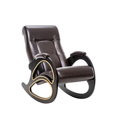 Кресло-качалка МИ Модель 4 Венге, к/з Oregon perlamutr 120 Мебель Импэкс