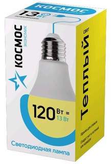 Лампочка Космос A60 E27 13W (1150lm) 3000K 2K матовая 108x60 LkecLED13wA60E2730 Kosmos