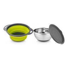 Набор Walmer 2 предмета: дуршлаг складной Vegan 20 см миска с крышкой Home Chef 1.35 л