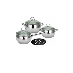 Calve Набор кухонной посуды с термоаккум. дном и стеклянной крышкой 7 пр. CL-1022