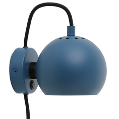 Лампа настенная Ball, Ø12 см, синяя матовая Frandsen