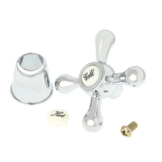 Ручка для смесителя, крест с колпачком, 20 шлиц, пластик No Brand