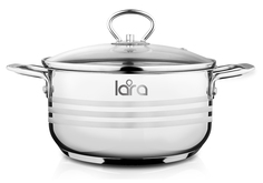 Кастрюля Lara LR02-05 16,6 л серебристый