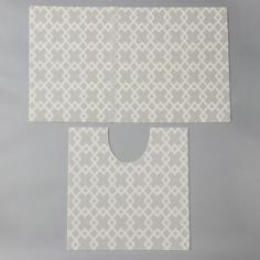 Набор ковриков для ванны и туалета, 2 шт: 50×52, 50×85 см, ПВХ Вилина