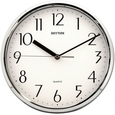 Бесшумные кварцевые настенные часы Rhythm CMG839BR19 с пластиковым корпусом
