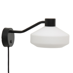 Лампа настенная Mayor, 31х14 см, белый плафон, черный матовый каркас Frandsen