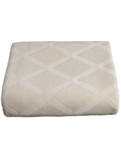 Плед вязаный Warm Whiff Светло-бежевый 180x220 см Хлопок 100 %