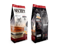 Корм Secret Premium для стерилизованных кошек; с курицей и рисом; 10 кг