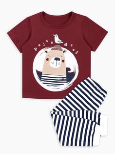 Пижама детская Веселый малыш цв. красный р. 110