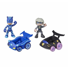 Игровой набор Hasbro Машинки героев в масках Кэтбой против Лунной девочки F28405X0