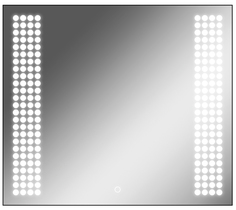 Зеркало Sansa Cosmo 80 black с подсветкой