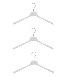 Вешалка блузочная Valexa С-4 420мм х 25мм, белая, набор 3 шт
