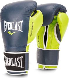 Боксерские перчатки Everlast Powerlock зеленый/синий 16 унций