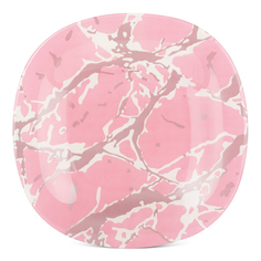 Тарелка десертная Luminarc Marble Pink Silver 19 см розовая