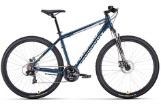 Велосипед FORWARD APACHE 29 2.0 D CLASSIC, 21 ск. рост. 21" 2022,темно-синий/серебристый